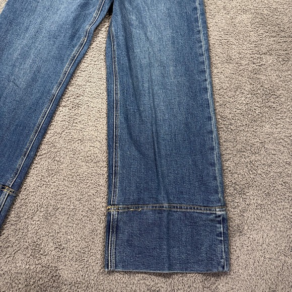 Dear John Jeans Womens 27 Wide Leg High Rise Cropped Blue Denim DPMS5A700-TYN - Picture 4 of 15